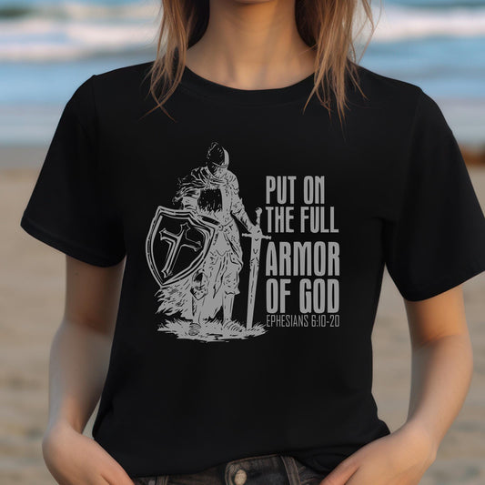 Armor of God T-Shirt: Christian Knight, Bible Verse Tee