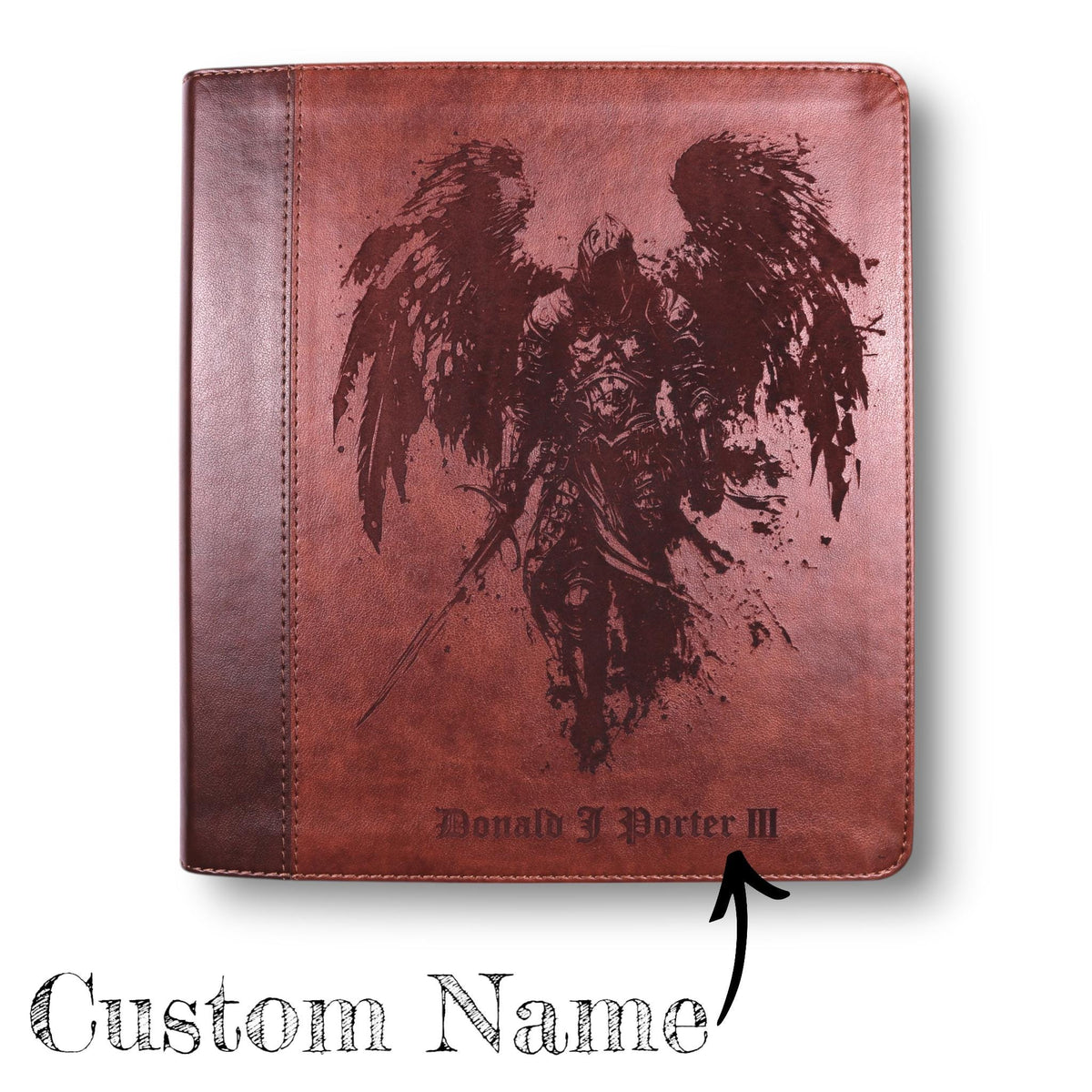 Personalized ESV Journal Study Bible: Engraved Michael the Archangel, Lined Wide Magins