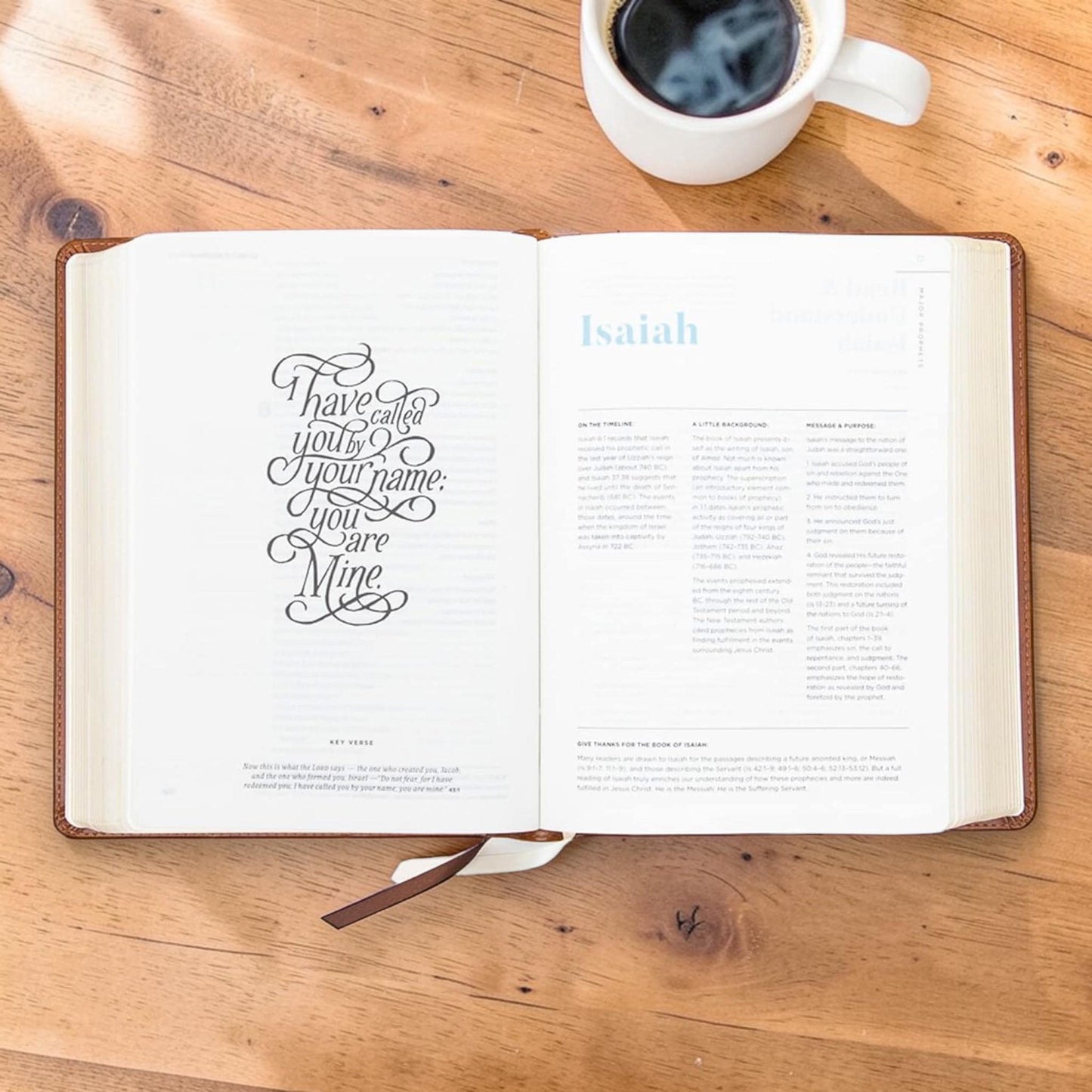 Personalized CSB He Reads Truth Bible: Engraved David & Goliath, Brown Leatherlike, Wide Margin
