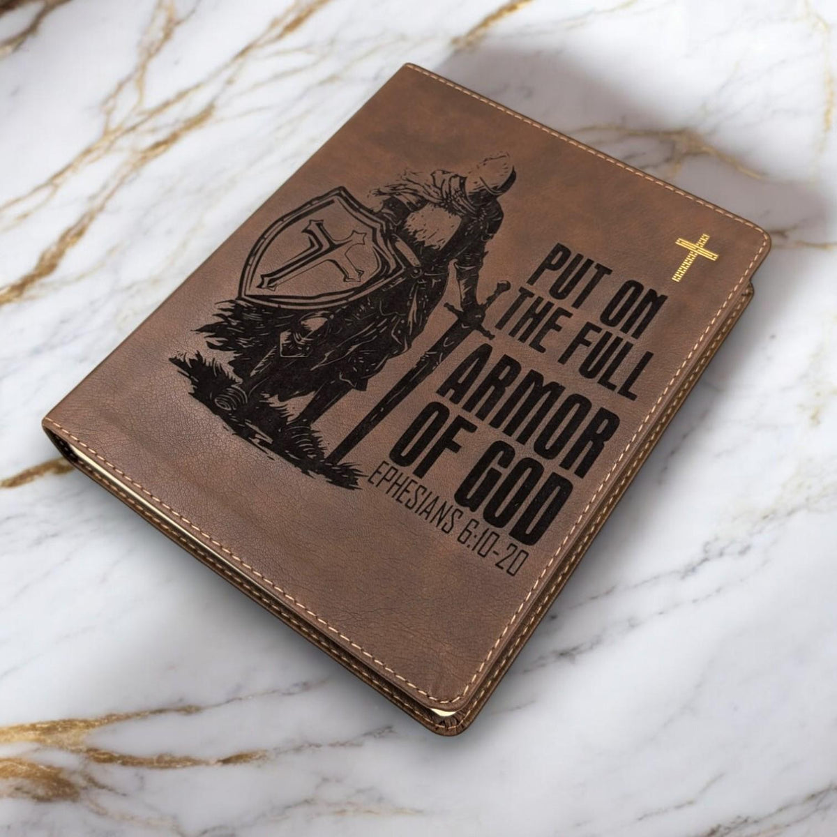 Personalized NIV Journal Bible: Engraved Armor of God, Lined Wide Margins