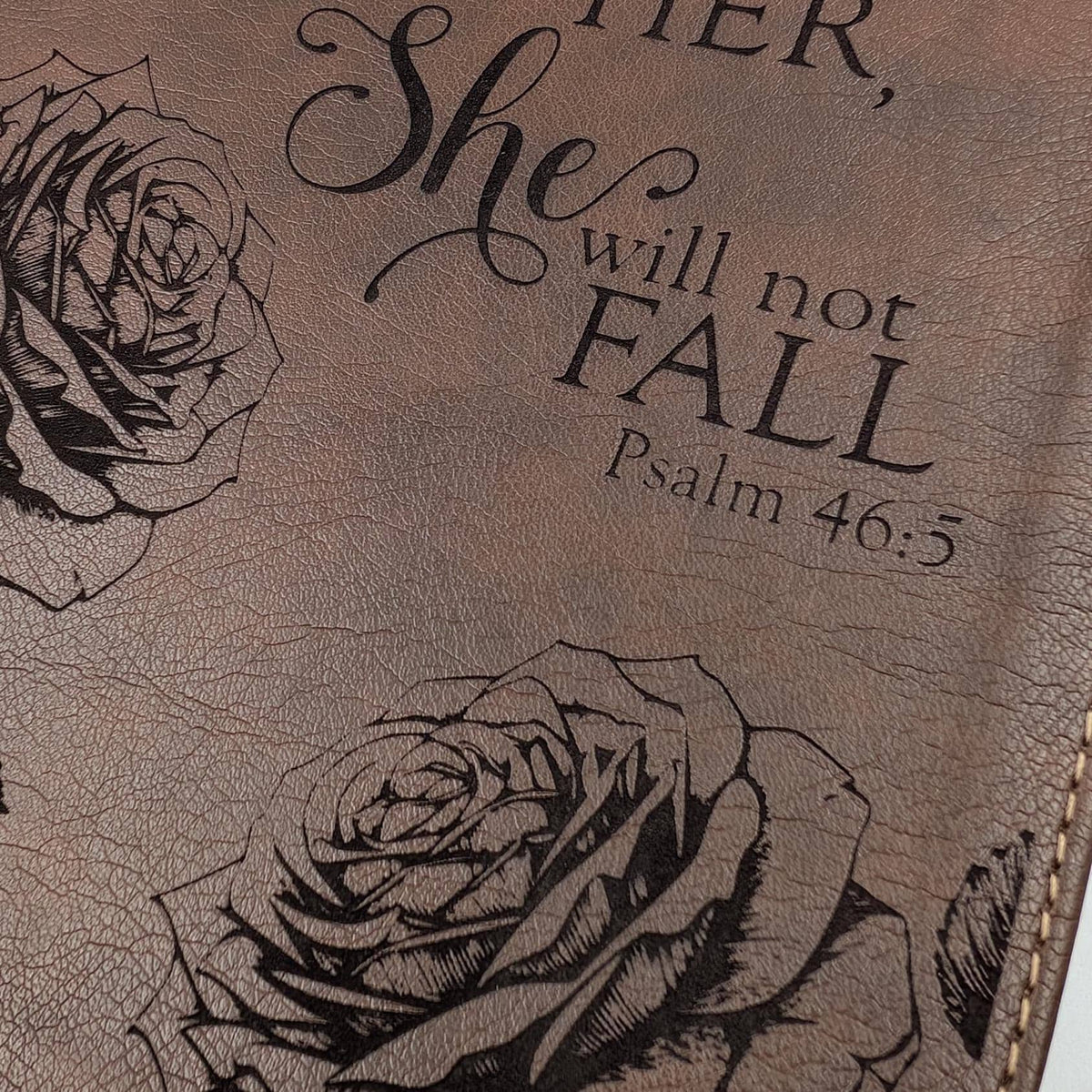 Personalized NIV Journal Bible for Women: Rose Flower Engraving, Lined Wide Margins