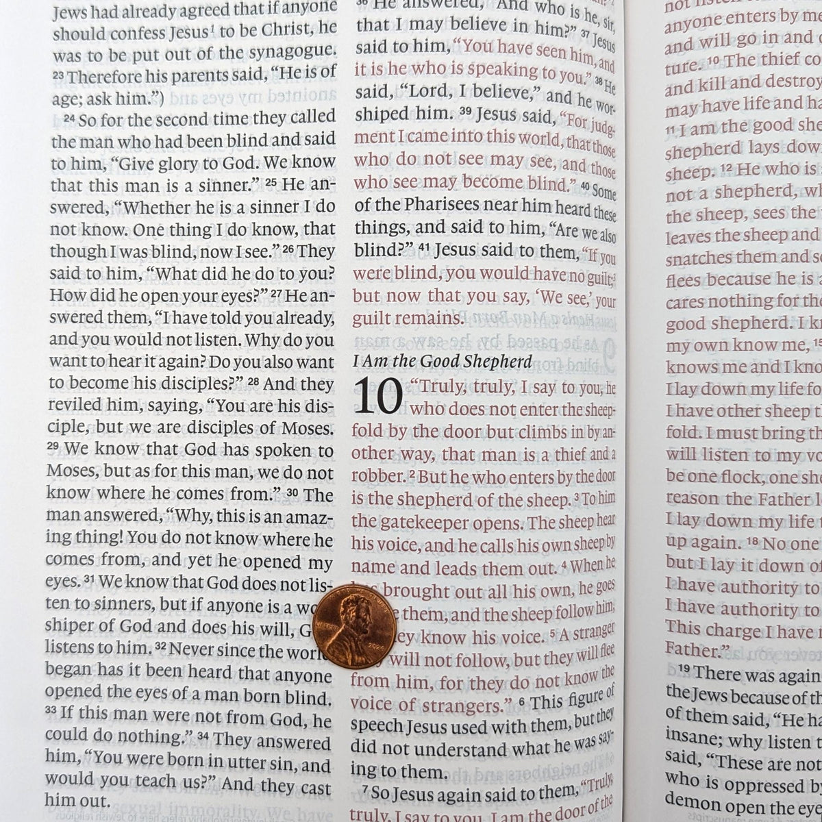 Personalized ESV Bible Giant Print: Engraved Michael the Archangel & Kneeling Warrior, Deep Brown Leatherlike