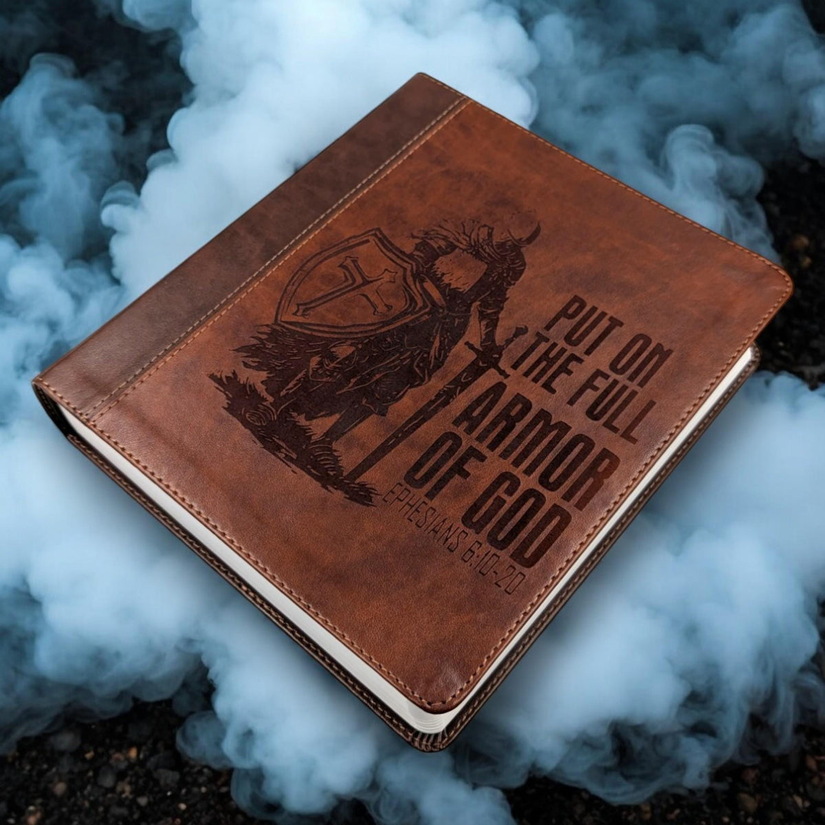 Personalized ESV Journal Study Bible: Engraved Armor of God, Lined Wide Margins