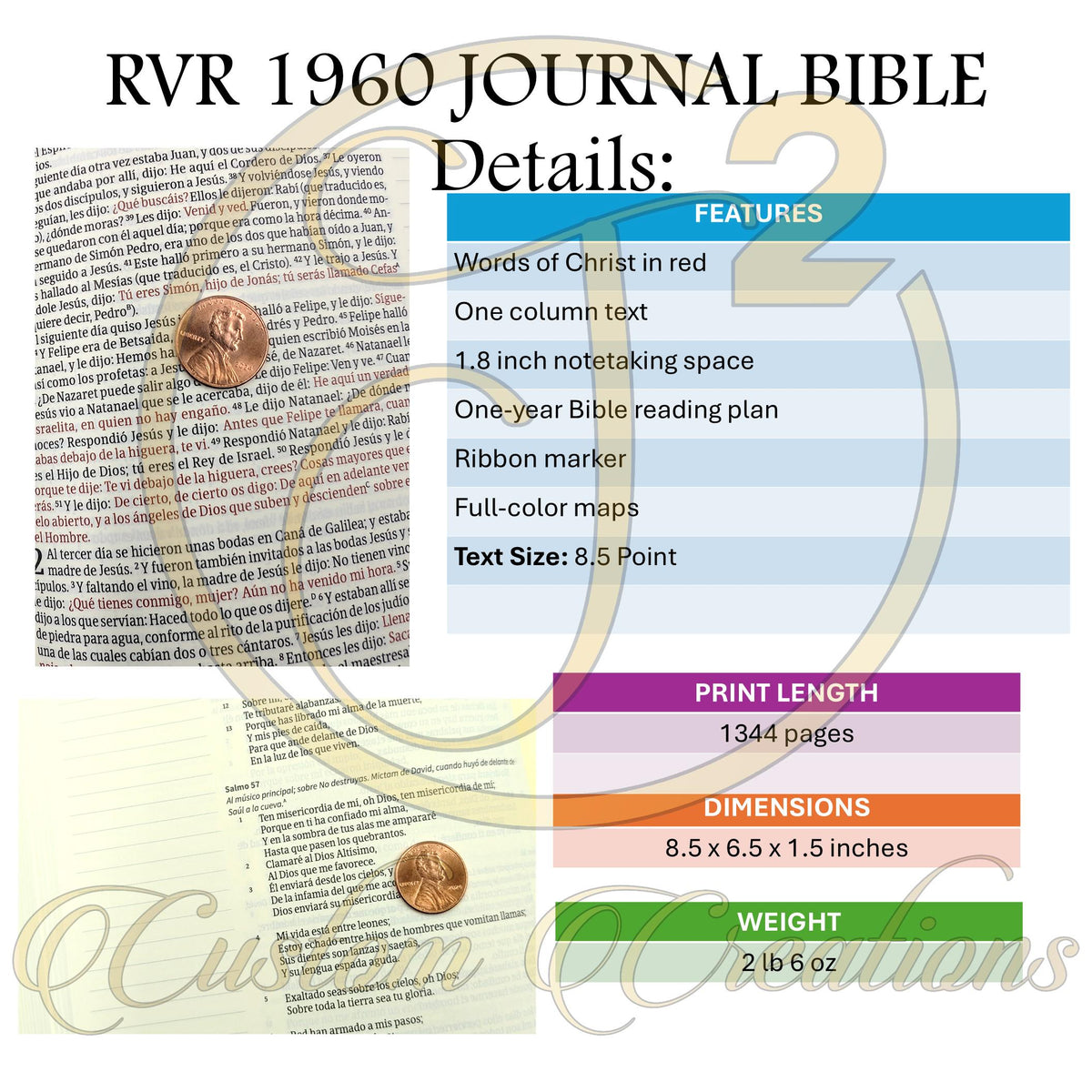 Personalized Spanish Journal Bible for Women: Engraved Sunflower Design, RVR 1960, Lined Wide Margins