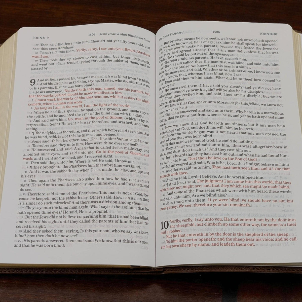 Personalized King James Bible KJV, Personal Size: Engraved Fisherman and Buck Design, Brown Leatherlike