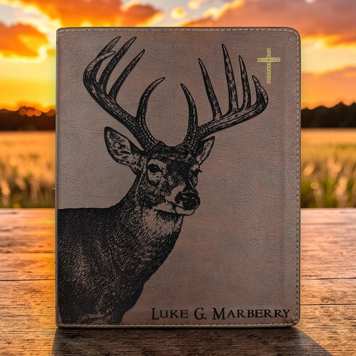 Personalized NIV Journal Bible: Engraved Buck, Custom Name, Lined Wide Margins