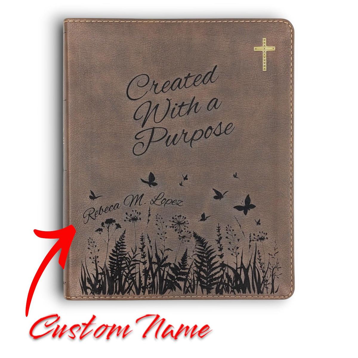 Personalized NIV Journal Bible for Women: Engraved Wildflowers, Lined Wide Margins