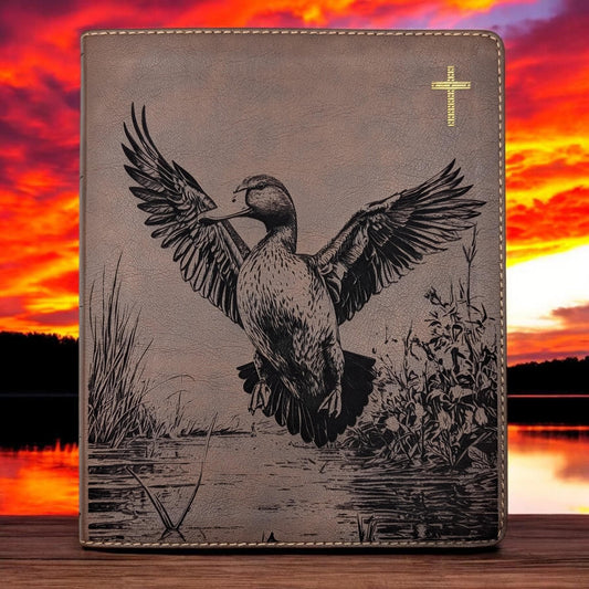 Personalized NIV Journal Bible: Engraved Duck, Lined Wide Margins
