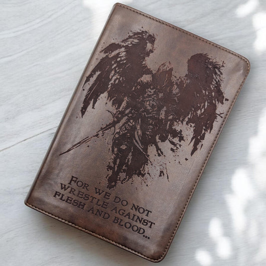 Personalized ESV Study Bible: Engraved Michael the Archangel, Brown Leatherlike, Personal Size
