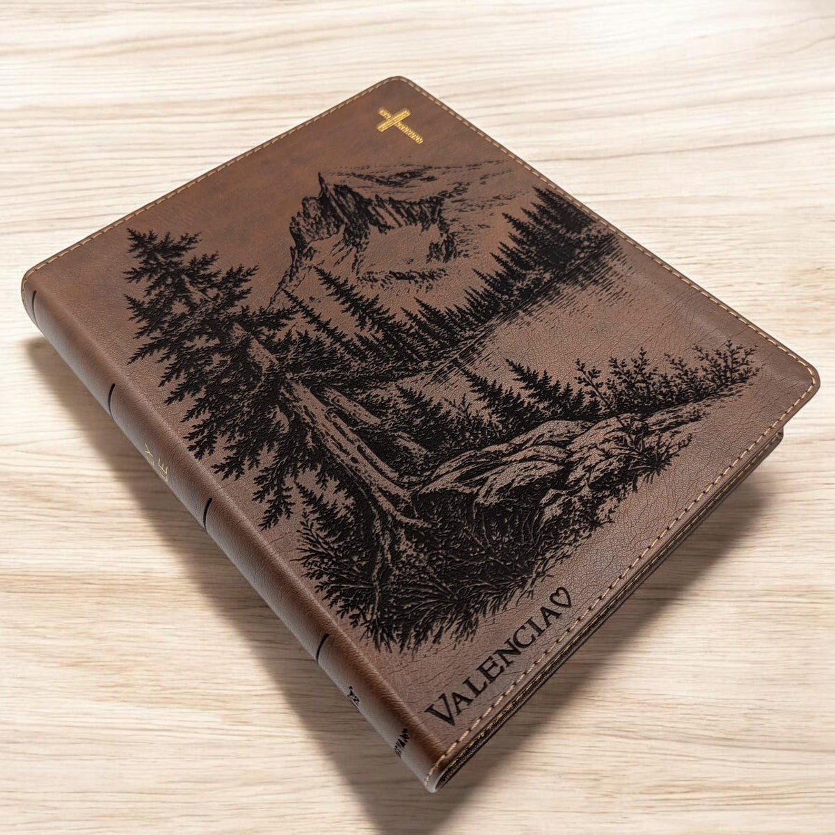 Personalized NIV Journal Bible: Engraved Nature Mountain Scene, Lined Wide Margins