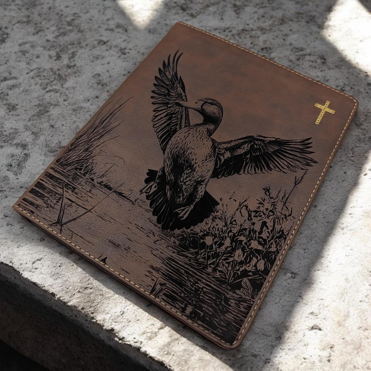 Personalized NIV Journal Bible: Engraved Duck, Lined Wide Margins