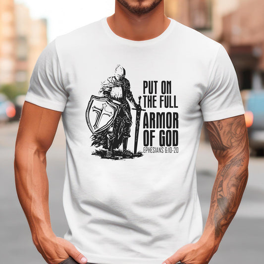 Armor of God T-Shirt: Christian Knight, Bible Verse Tee