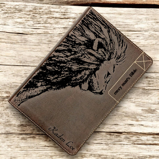 Personalized Every Man's Bible NLT: Engraved Lion, Brown Deluxe Edition