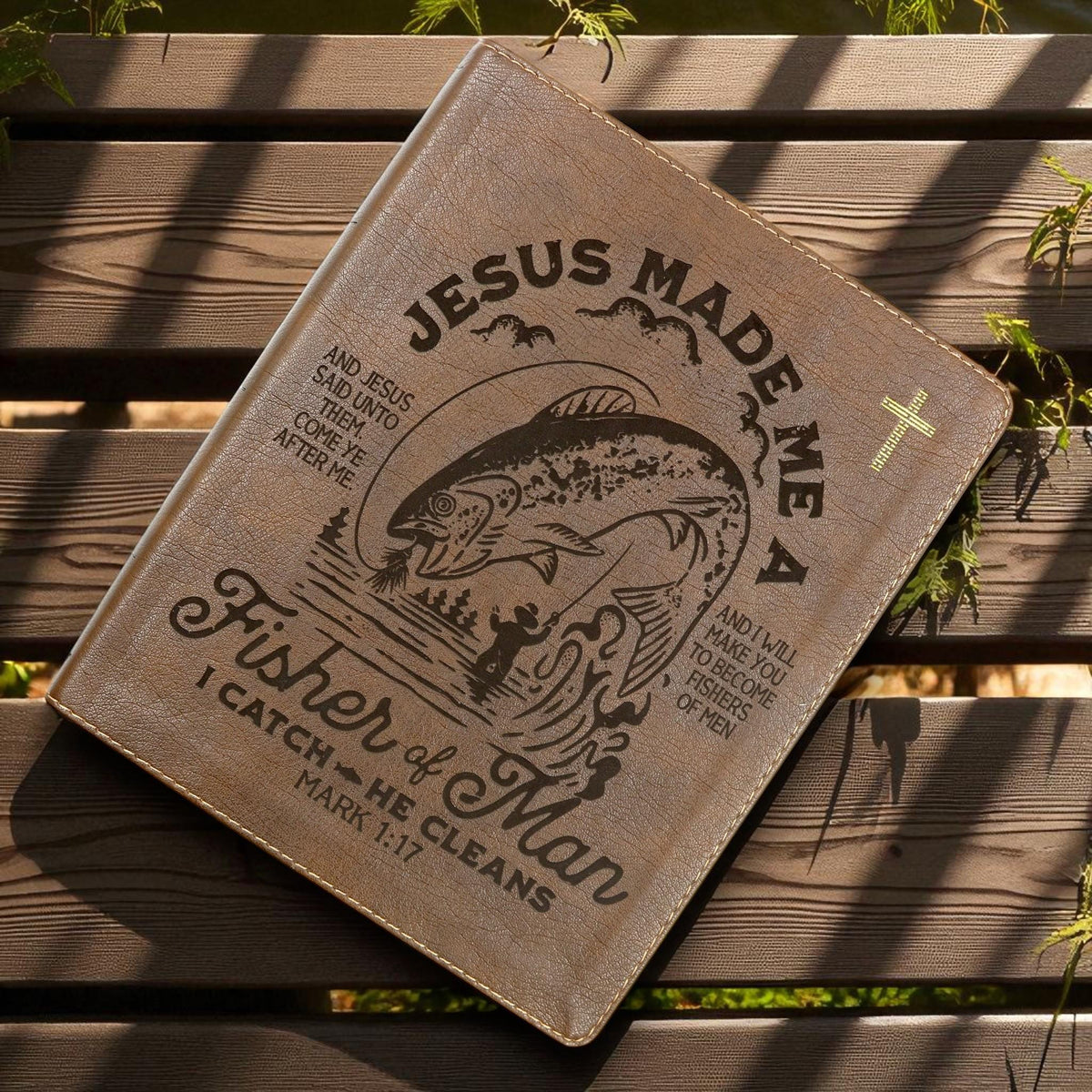 Personalized NIV Journal Bible: Engraved Fisher of Men, Lined Wide Margins