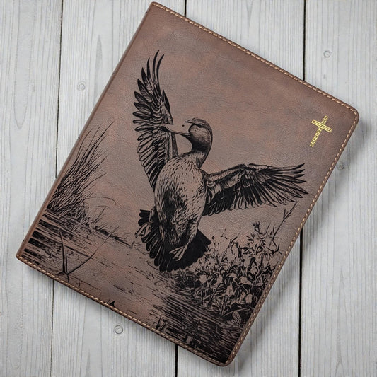 Personalized NIV Journal Bible: Engraved Duck, Lined Wide Margins