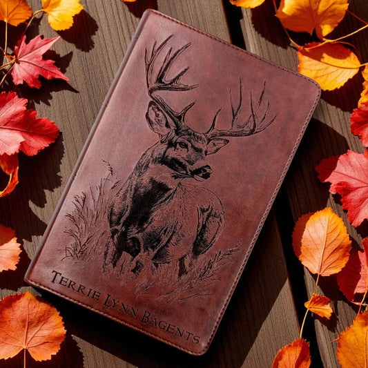 Personalized ESV Bible Large Print: Engraved Buck Deer