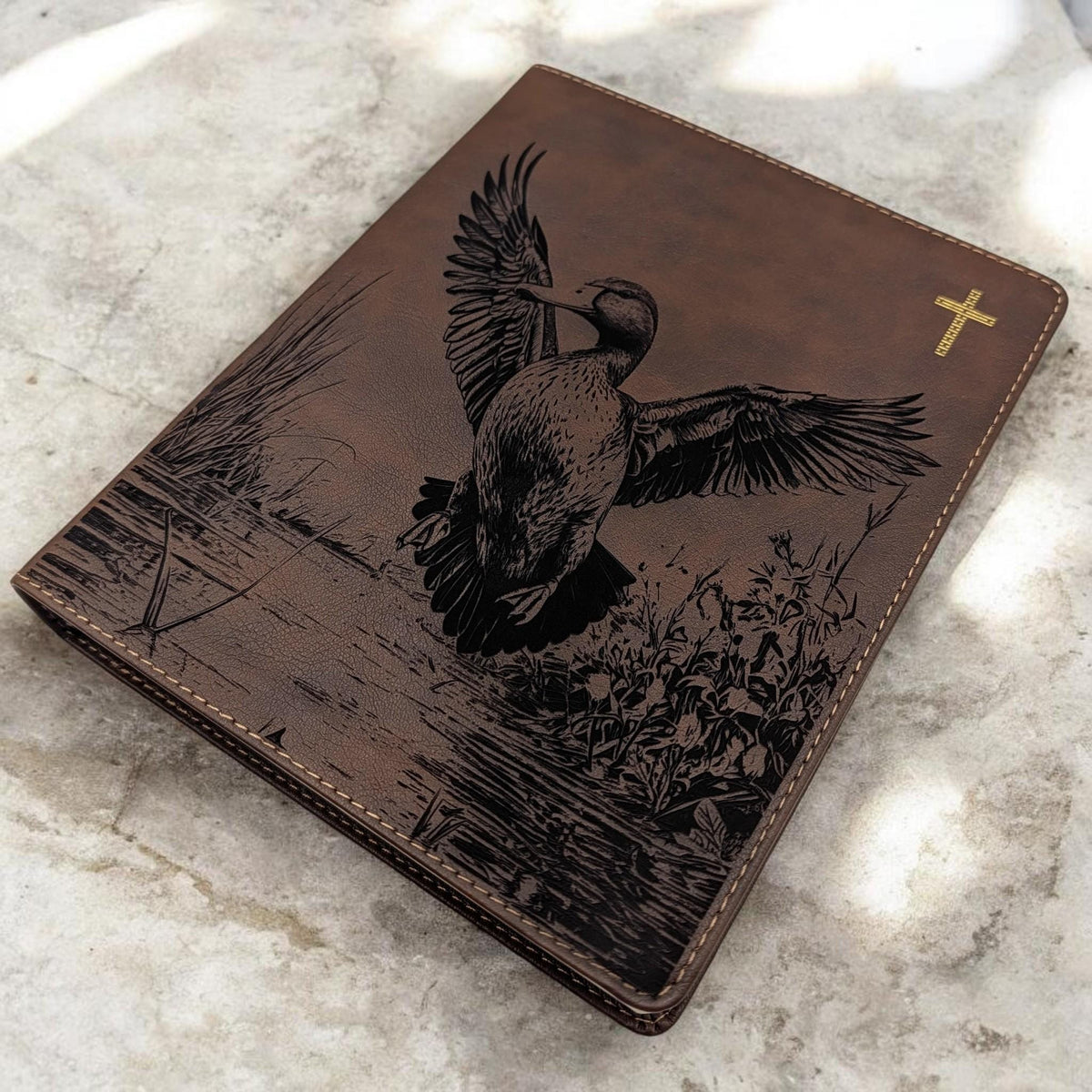 Personalized NIV Journal Bible: Engraved Duck, Lined Wide Margins