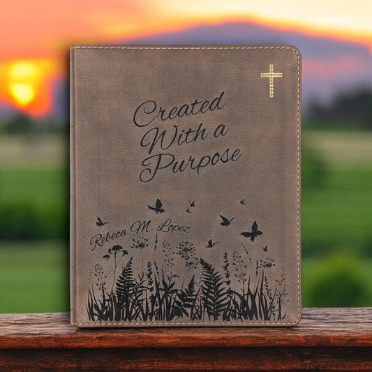 Personalized NIV Journal Bible for Women: Engraved Wildflowers, Lined Wide Margins