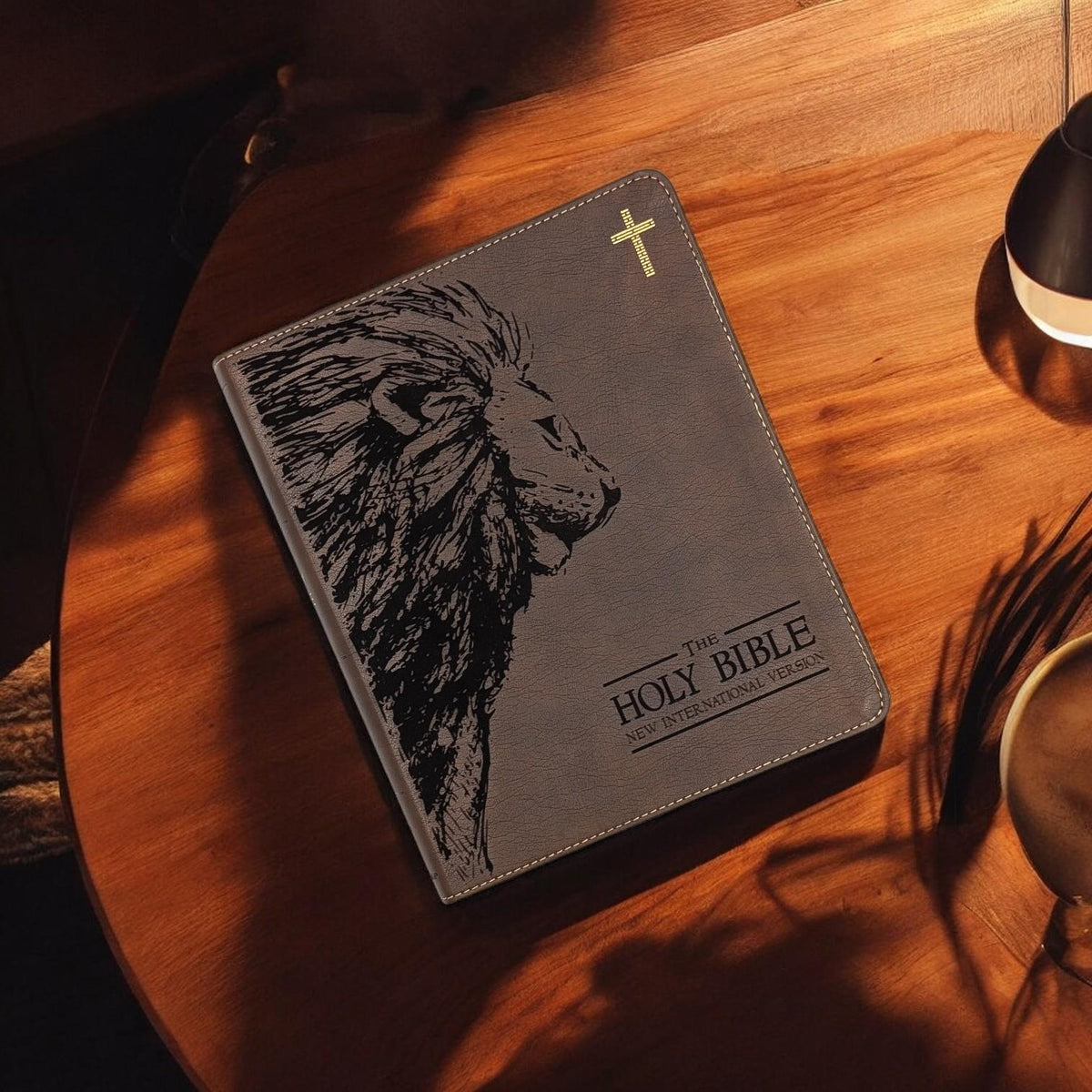 Personalized NIV Journal Bible: Lion Engraving, Lined Wide Margins