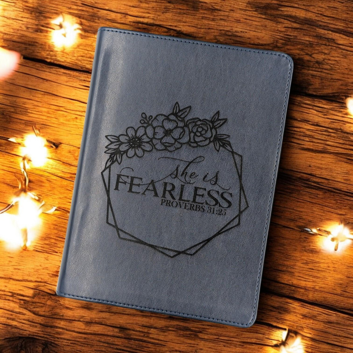 Personalized CSB She Reads Truth Bible: She is Fearless Floral Engraved, Wide Margin