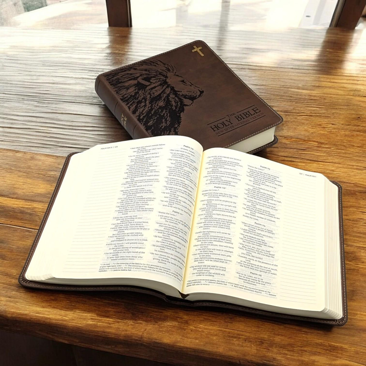 Personalized NIV Journal Bible: Engraved Deer Fish Duck, Lined Wide Margins