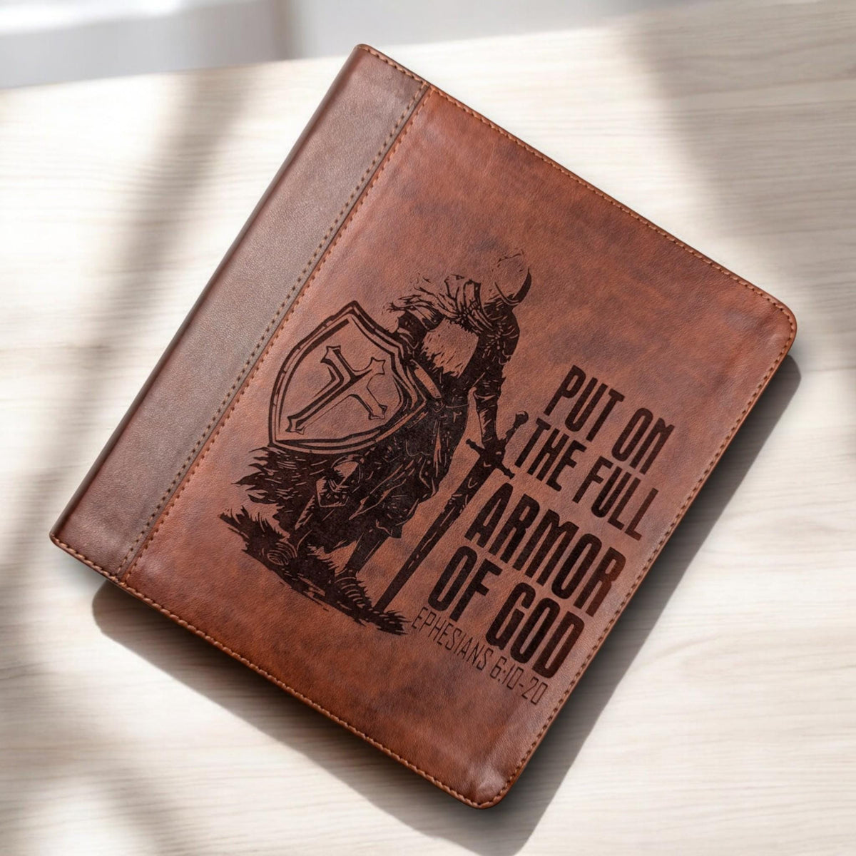 Personalized ESV Journal Study Bible: Engraved Armor of God, Lined Wide Margins
