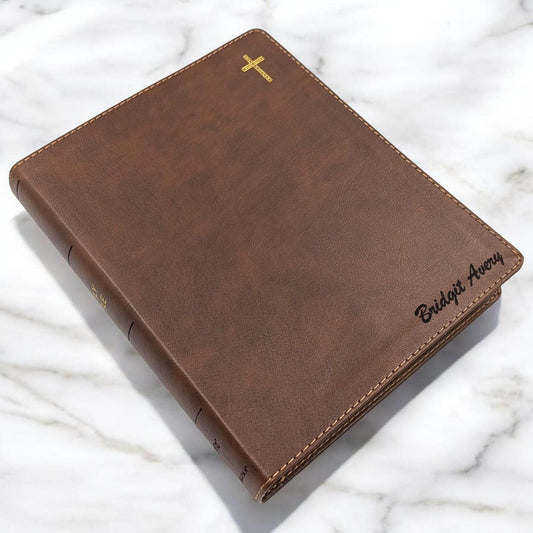 Personalized NIV Journal Bible: Engraved with Name Only, Lined Wide Margins
