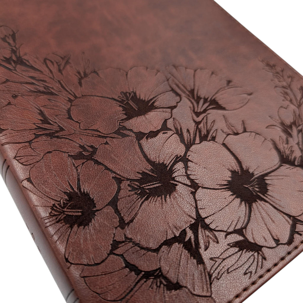 Personalized ESV Bible Large Print: Larkspur Flower Engraving
