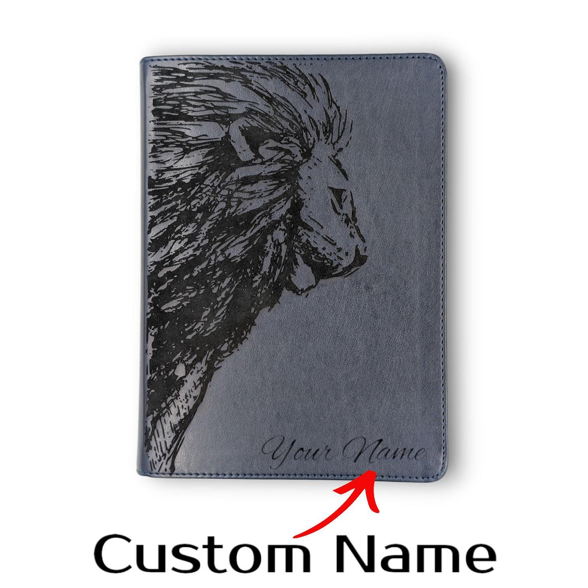 Personalized CSB She Reads Truth Bible: Engraved Lion, Wide Margins, Navy Leatherlike