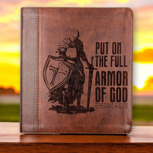 Personalized ESV Journal Study Bible: Engraved Armor of God, Lined Wide Margins