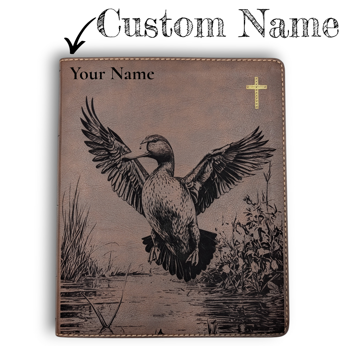 Personalized NIV Journal Bible: Engraved Duck, Lined Wide Margins