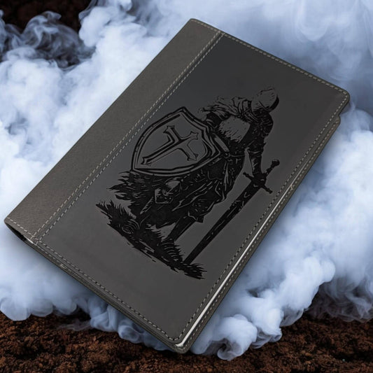 Personalized NIV Bible Large Print: Engraved Armor of God Warrior, Black Leatherlike