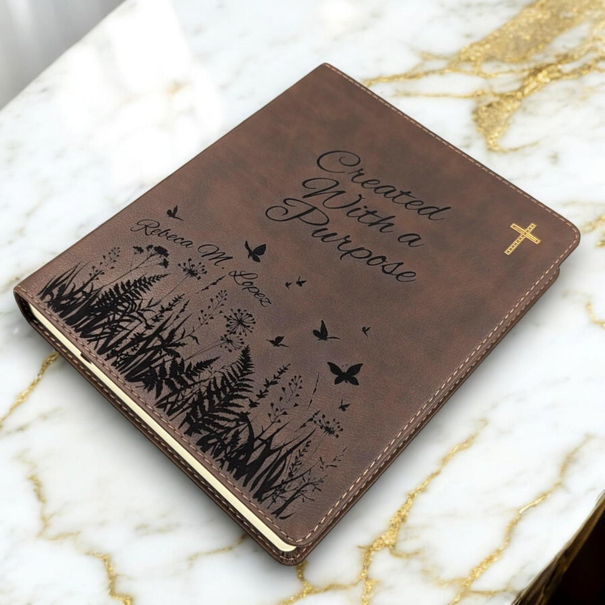 Personalized NIV Journal Bible for Women: Engraved Wildflowers, Lined Wide Margins