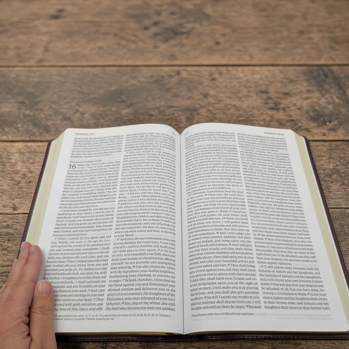 Personalized ESV Thinline Bible Large Print: Engraved Michael the Archangel, Mahogany Cover