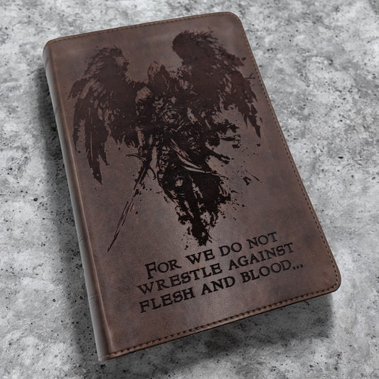 Personalized ESV Study Bible: Engraved Michael the Archangel, Brown Leatherlike, Personal Size